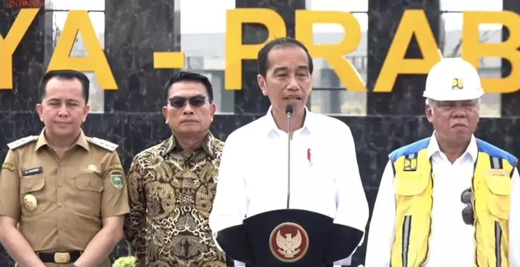 Presiden Jokowi Resmikan Jalan Tol Indralaya-Prabumulih dan Flyover Patih Galung