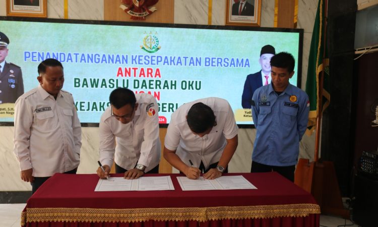 Cegah Potensi Sengketa Pilkada, Kejari-Bawaslu OKU Lakukan MoU