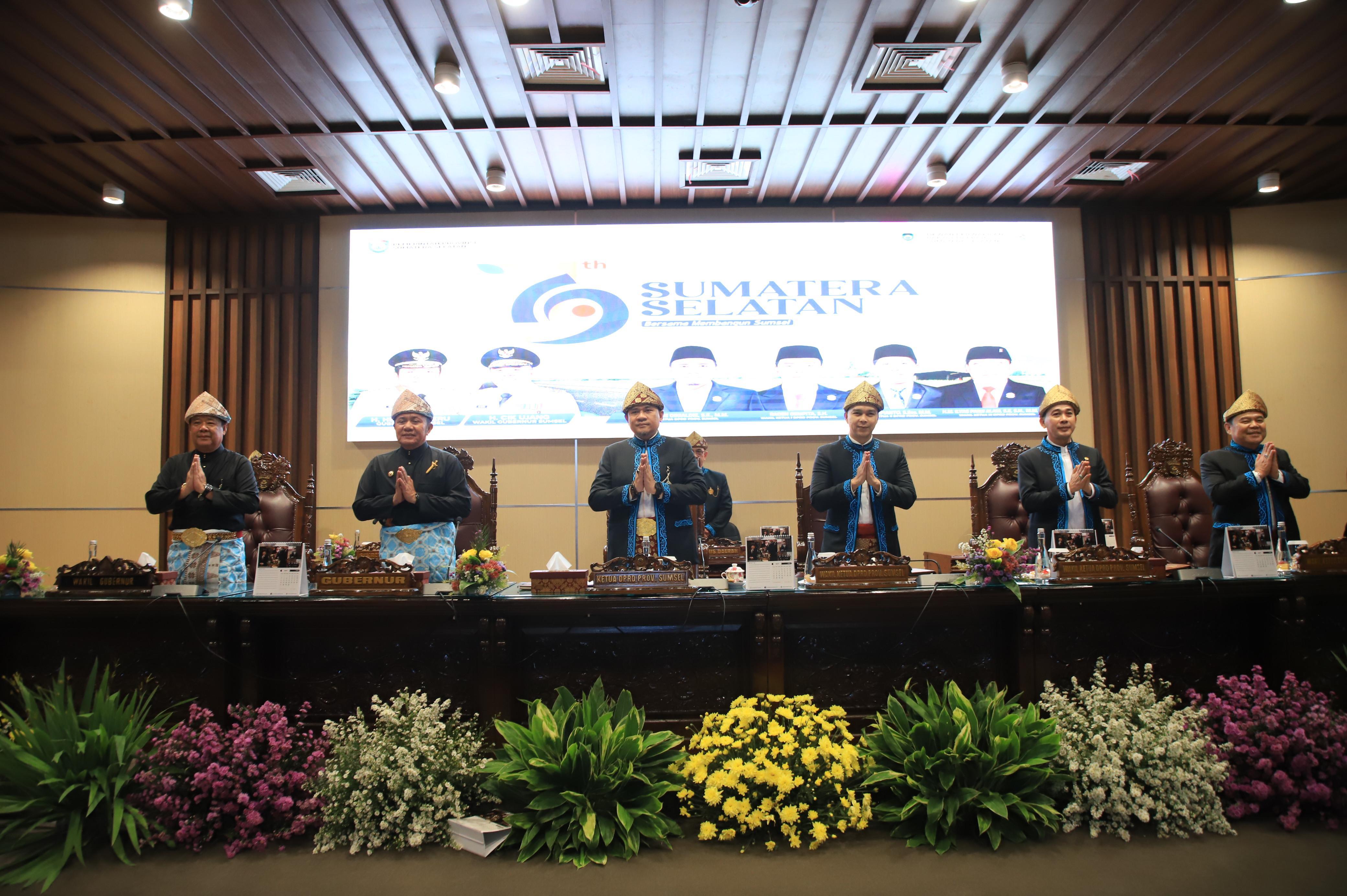 DPRD Sumsel Gelar Rapat Paripurna HUT ke-79 Provinsi Sumsel, Momentum Refleksi Pembangunan dan Komitmen