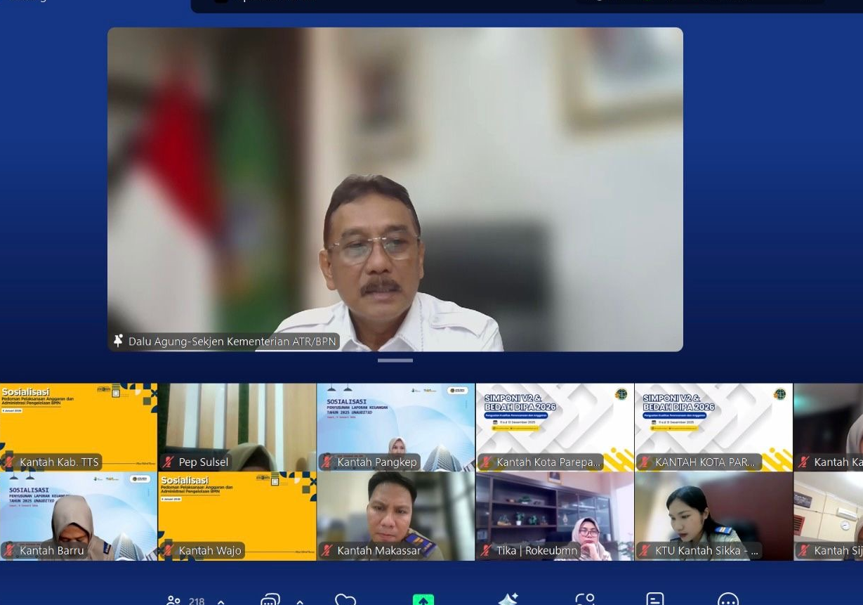 Sinkronisasi Program Kegiatan Tahun 2027, Sekjen ATR/BPN Tekankan Konsistensi Pusat dan Daerah