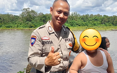 Sosok Polisi Bripka Rengga Selamatkan Bocah Hanyut di Sungai Ogan