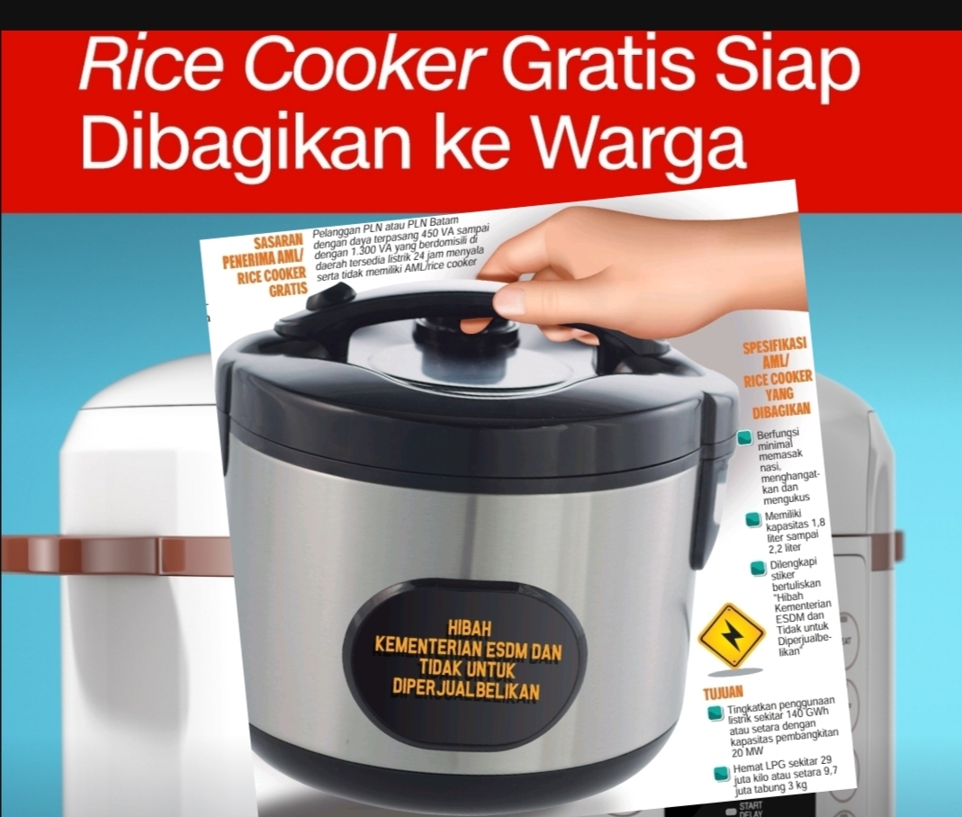 Alhamdulillah, Warga Sumsel Dapat 7.873 Rice Cooker Gratis dari Program Pemerintah