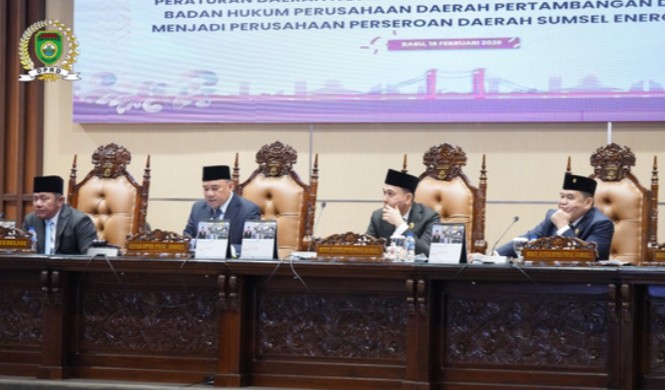 DPRD Sumsel Gelar Paripurna XXXI, Gubernur Sumsel Paparkan Raperda Penguatan Perseroda Sumsel Energi Gemilang