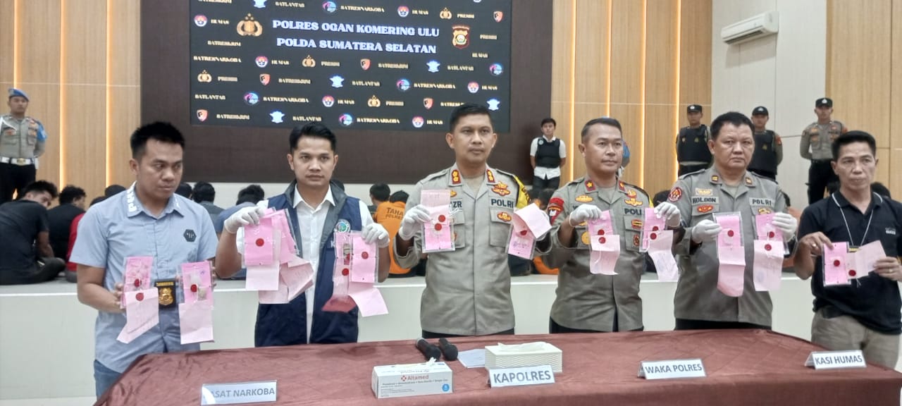 Penanganan Kasus Perkara Narkoba di OKU Meningkat, Dalam 6 Bulan Ringkus 62 Tersangka