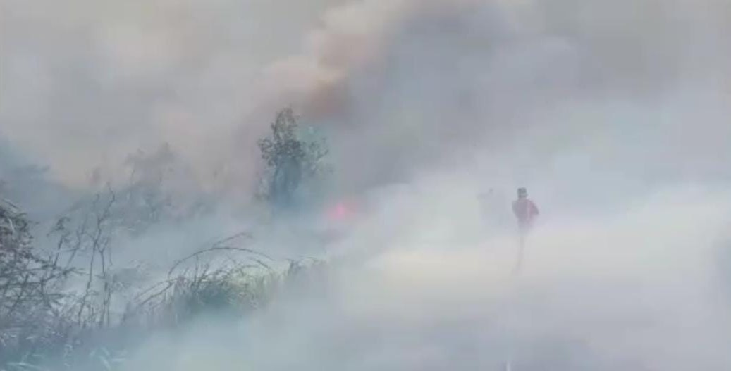 Kebakaran lahan nyaris bakar empat rumah warga di Ogan Ilir