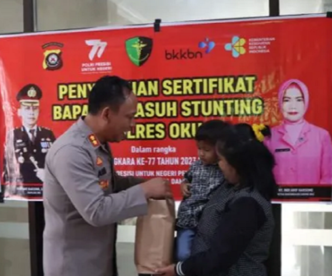 Kapolres OKU Beri Pendampingan Anak Berisiko Stunting