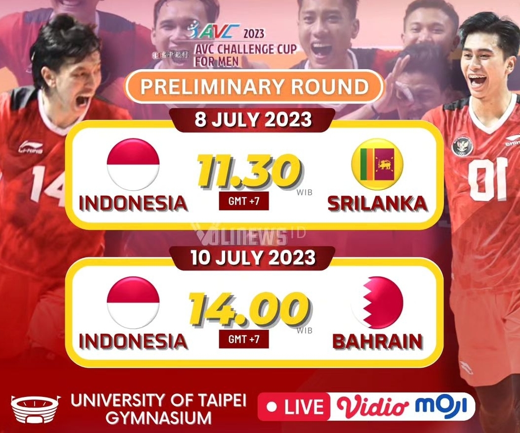 Live, Yuk Nonton Timnas Voli Putra Indonesia Di Ajang AVC Challenge Cup ...