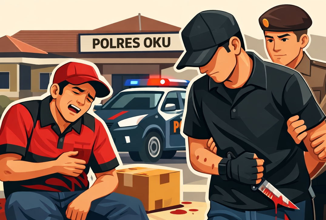Kurir Paket di OKU Nyaris Tewas Ditikam Konsumen COD