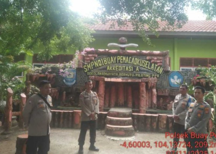 Cegah Gangguan Keamanan, Polsek Buay Pemaca Patroli ke Sekolah
