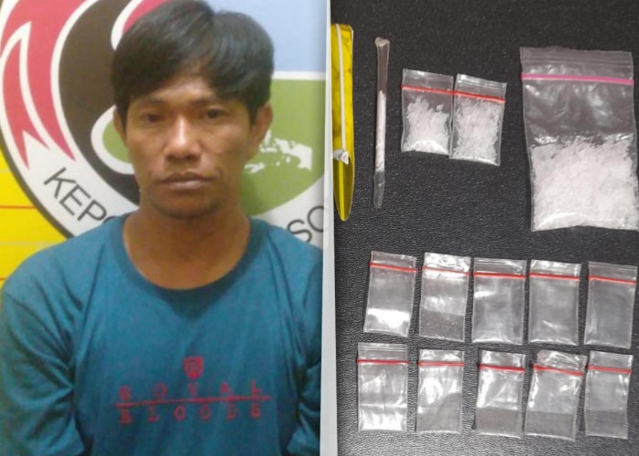 Bandar Narkoba di Peninjauan Kabupaten OKU Dibekuk, Ditemukan 7.62 gram Sabu di Dalam Rumahnya