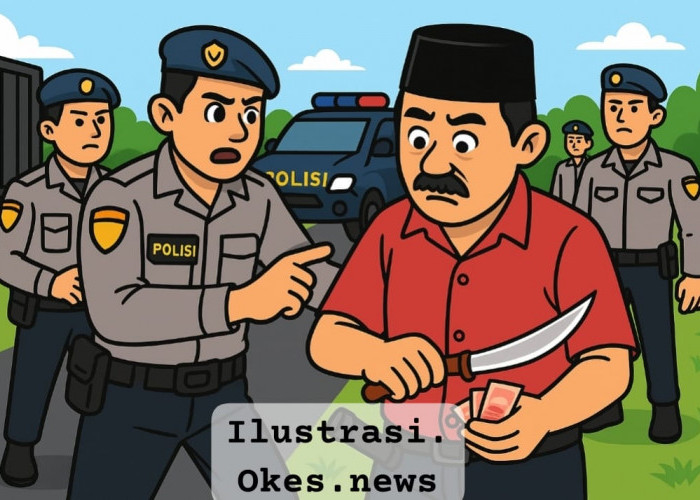 Pria di OKU Diamankan Polisi, Uang Rp2000 dan Sajam jadi Bukti Dugaan Pungli Supir Batubara