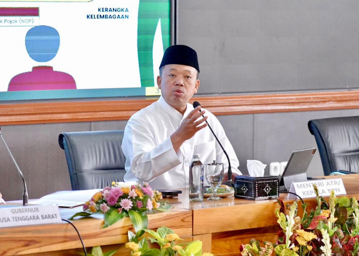 Menteri Nusron Imbau Kepala Daerah dan Masyarakat Se-NTB Gotong Royong Mutakhirkan Data Pertanahan