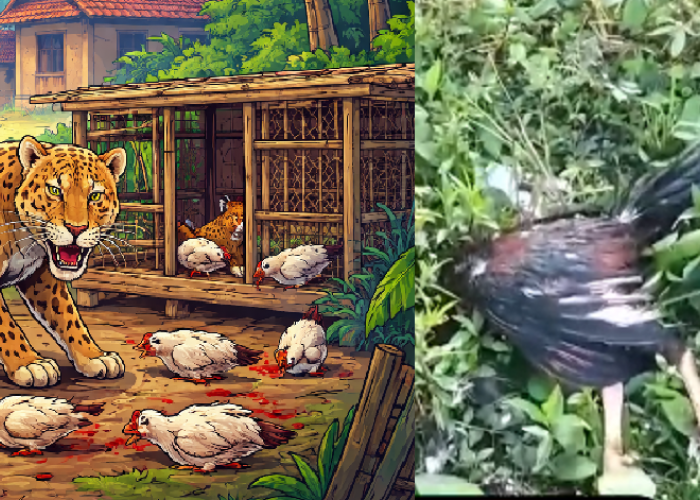 Dugaan Macan Tutul di OKU Masuk Permukiman, Belasan Ayam Warga Mati Misterius