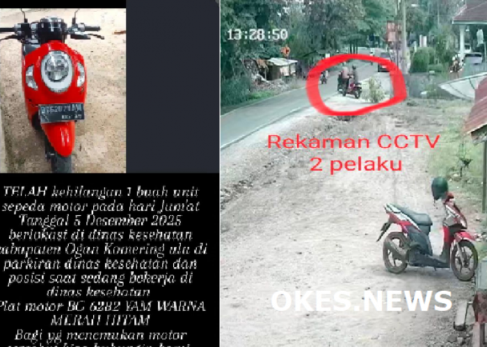 Sepekan, Dua Aksi Curanmor terjadi Beruntun di OKU, Terbaru Motor Honorer Dinkes Raib Saat Jam Kerja