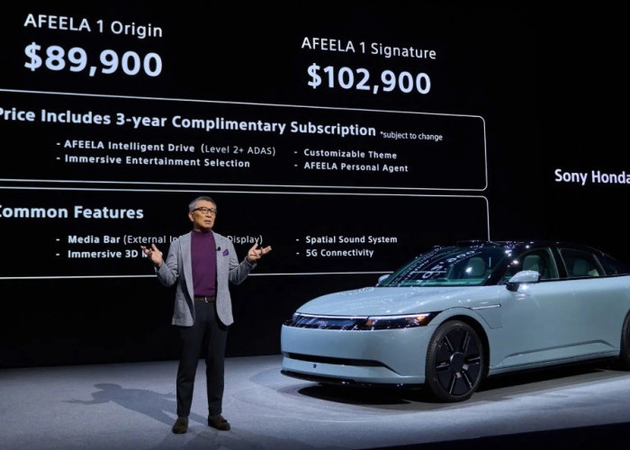 Afeela 1 Mobil Listrik Kolaborasi Sony dan Honda Resmi Debut di CES 2025