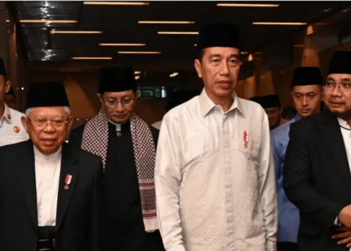 Wapres  Ma'ruf Amin dan Presiden Sholat Idulfitri di Masjid Istiqlal