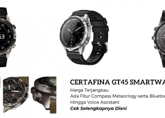Certafina GT45, Smartwatch Murah Fitur Mantap Jiwa Pakai Compas dan Meteorlogy serta Bluetooth Call