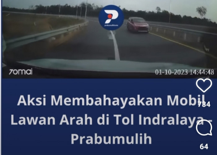 VIRAL!!! Aksi Berbahaya Mobil Melawan Arah di Tol Indralaya-Prabumulih, Bikin Netizen Geram