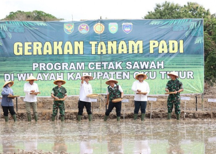 OKU Timur Masuk Empat Besar Nasional Produksi Beras 2025