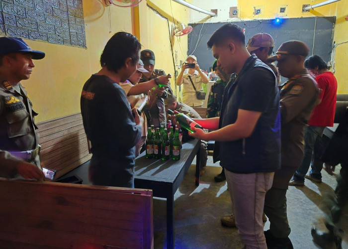 Razia THM di OKU Petugas Gabungan Sita Puluhan Miras Diduga Ilegal
