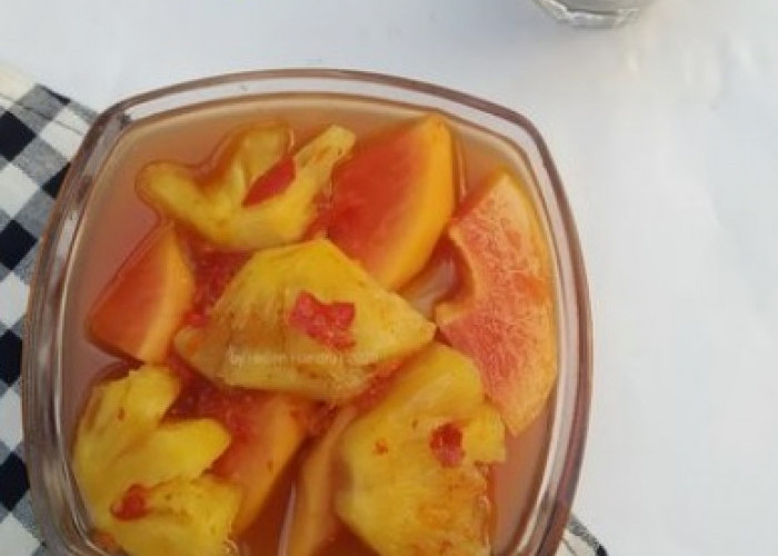 Resep Manisan Pepaya Nanas Pedas Manis, Segar dan Bikin Ketagihan