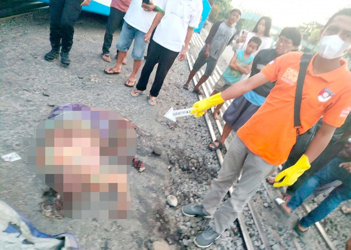 Lansia di Prabumulih Tewas Tertabrak Kereta Api Babaranjang di Perlintasan Karang Raja