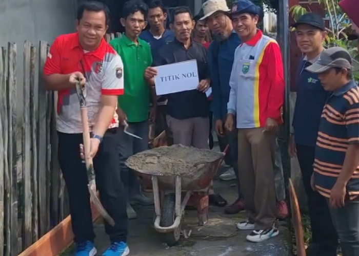 Titik Nol di Desa Tanjung Kemala Resmi Dipancang, Camat Baturaja TimurTekankan Transparansi