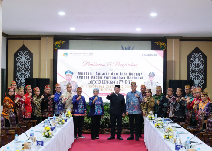 Pembinaan di Kanwil BPN Provinsi Kalteng, Menteri Nusron Minta Pelayanan Pertanahan Adaptif, Cepat, dan Bersih