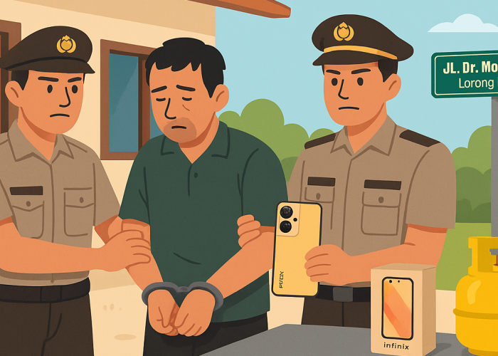 Bobol Kontrakan di Pagi Hari, Pencuri Gas dan HP Diringkus Polisi