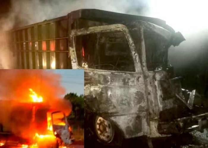  Insiden Mobil Pengangkut Batu Bara Asal Muara Enim, Diduga Tabrakan di OKU Sebelum Terbakar