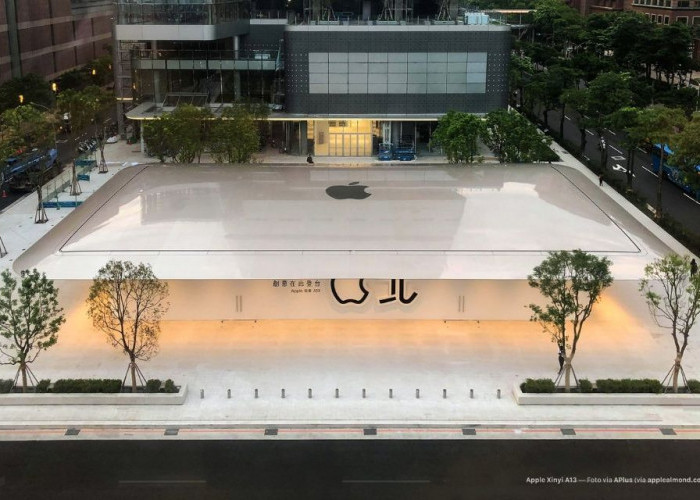 Apple Xinyi A13 di Taipei, Toko dengan Desain Mirip MacBook yang Keren Banget