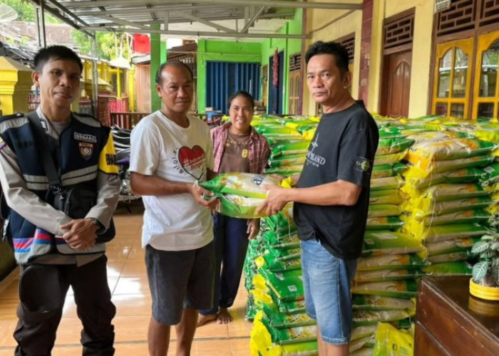 Polres OKU Selatan Salurkan 10 Ton Beras Murah di Kecamatan Runjung Agung
