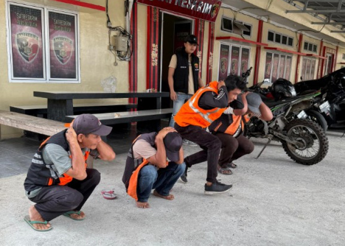 Polres OKU Selatan Berikan Pembinaan dan Sanksi Fisik kepada Juru Parkir 
