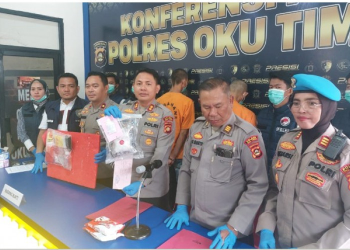 Polres OKU Timur Gagalkan Peredaran 1 Kg Sabu, Dua Warga Lampung Ditangkap