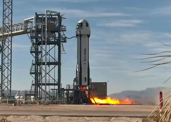 Blue Origin Berhasil Uji Coba Gravitasi Bulan di Texas