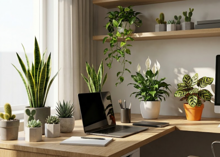 Tanaman Indoor Terbaik untuk Hiasan Meja Kerja Rumahan, Bikin Workspace Lebih Nyaman dan Estetik