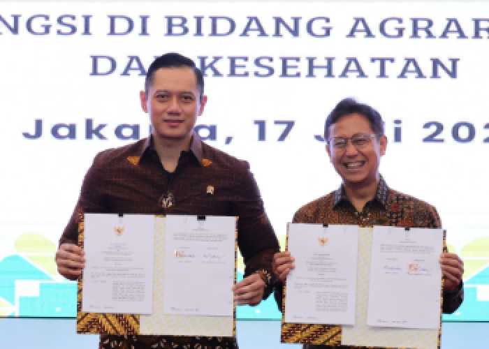 Menteri ATR/BPN Teken MoU dengan Menkes