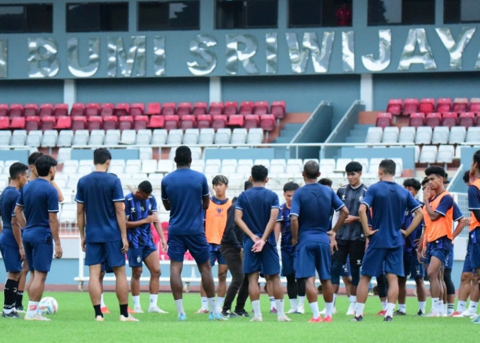 Sriwijaya FC Jalani Latihan di Stadion Bumi Sriwijaya Sebagai Persiapan Hadapi Liga 2
