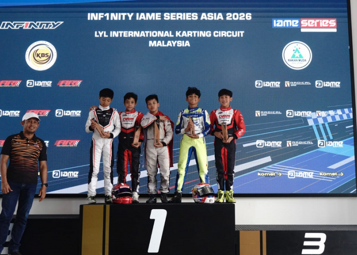 Usai Tahlukkan Sirkuit Eropa, Muhammad FA Wibowo Tampil Gemilang di Malaysia, Raih P1 IAME Series Asia
