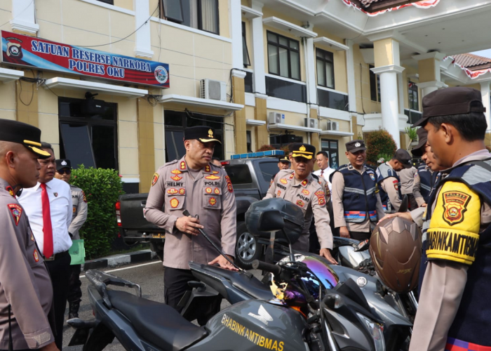 Kapolres OKU Turun Langsung Cek Kendaraan Dinas, Antisipasi Karhutla dan Respons Bencana