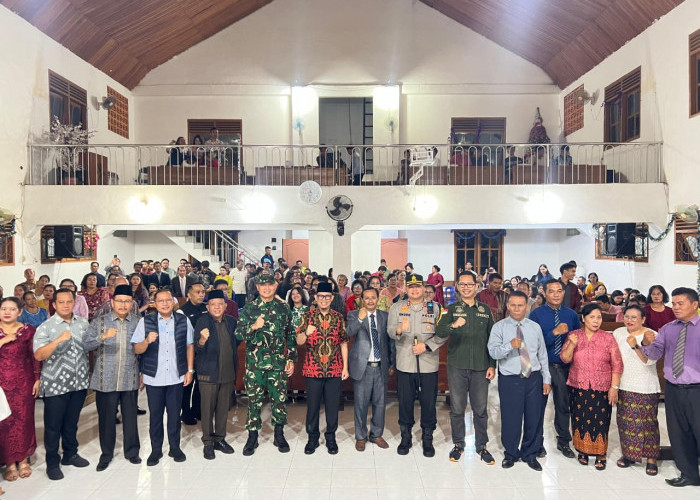 Pemkab OKU TInjau langsung Perayaan Natal di Gereja