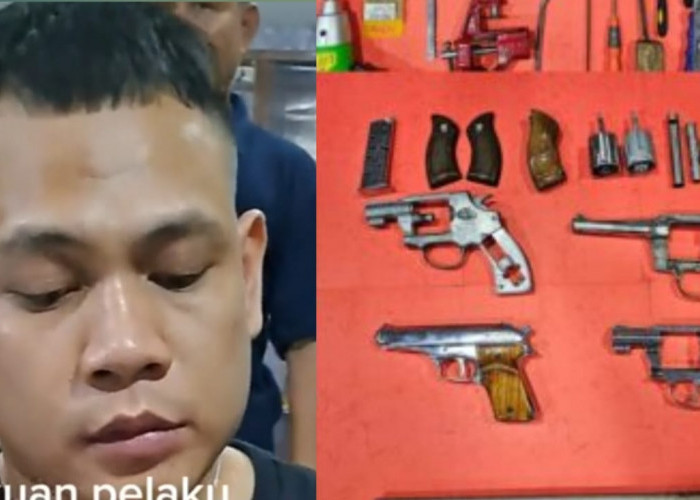 Jaka Polisi Gadungan Ditangkap, Ditemukan 4 Senpira dalam Rumahnya di Palembang