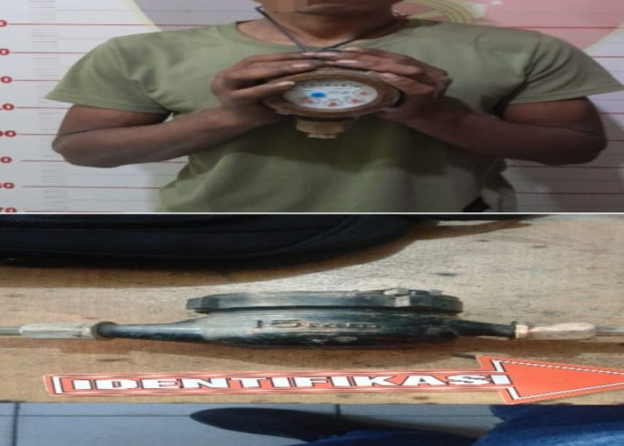 Curi Meteran Air Ruko di Baturaja, Pengangguran 22 Tahun Dibekuk Polisi
