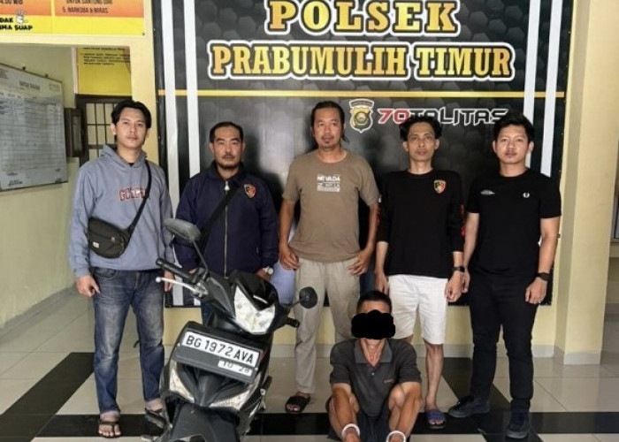 Warga Lengkiti Diduga Curi Motor Pensiunan di Prabumulih