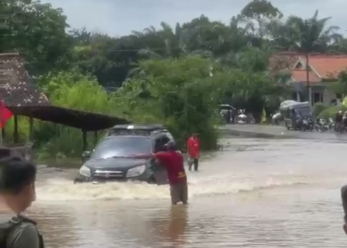 Banjir, Jalan Lintas Muba- Mura dan Pali- Mura Ditutup Sementara, Pengendara Bisa Lewat Jalur Ini !