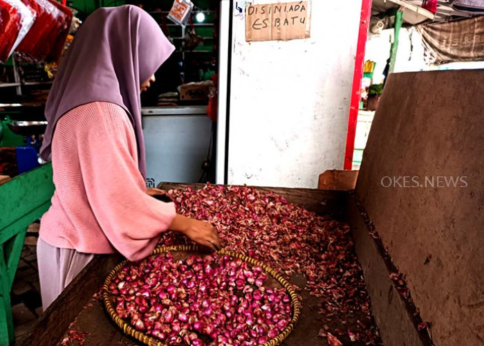 HARGA Bawang Merah di Pasar Tradisional Baturaja Tembus Rp50 Ribu
