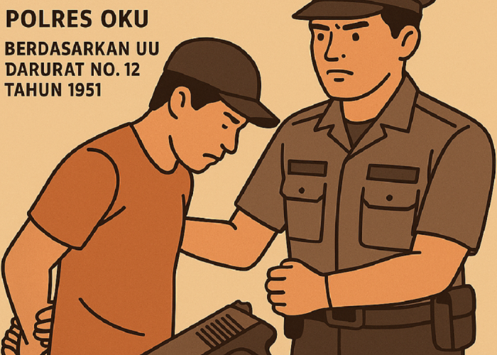 Polres OKU Bekuk Pria Simpan Senpi Ilegal di Tanjung Kemala