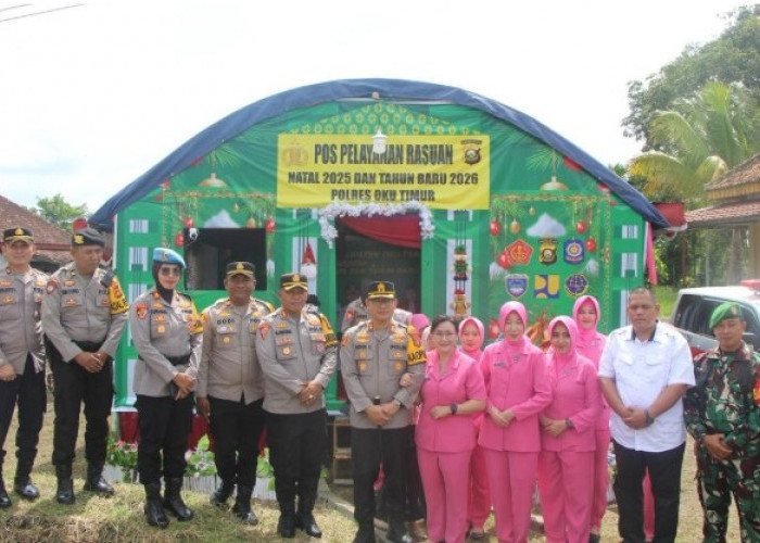 Jaga Keamanan Natal dan Tahun Baru, Kapolres OKU Timur Pantau Pos Pengamanan