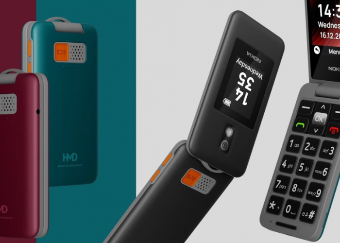 Nokia 2360 Flip Resmi Meluncur: HP Lipat Jadul dengan Tombol SOS!