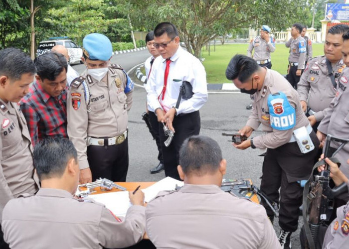 Senpi Anggota Polres OKU Diperiksa 